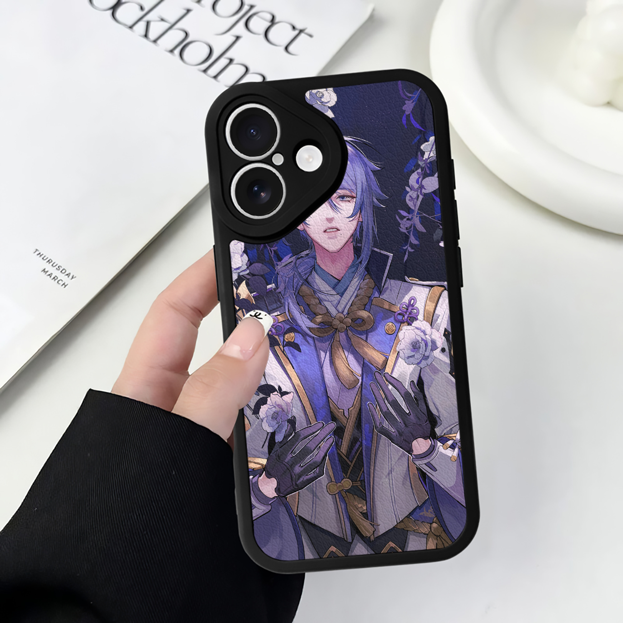 げんし神 genshin 【iPhone 16シリーズ対応】シリコンスマホケース（レザー調） 材質：シリコン